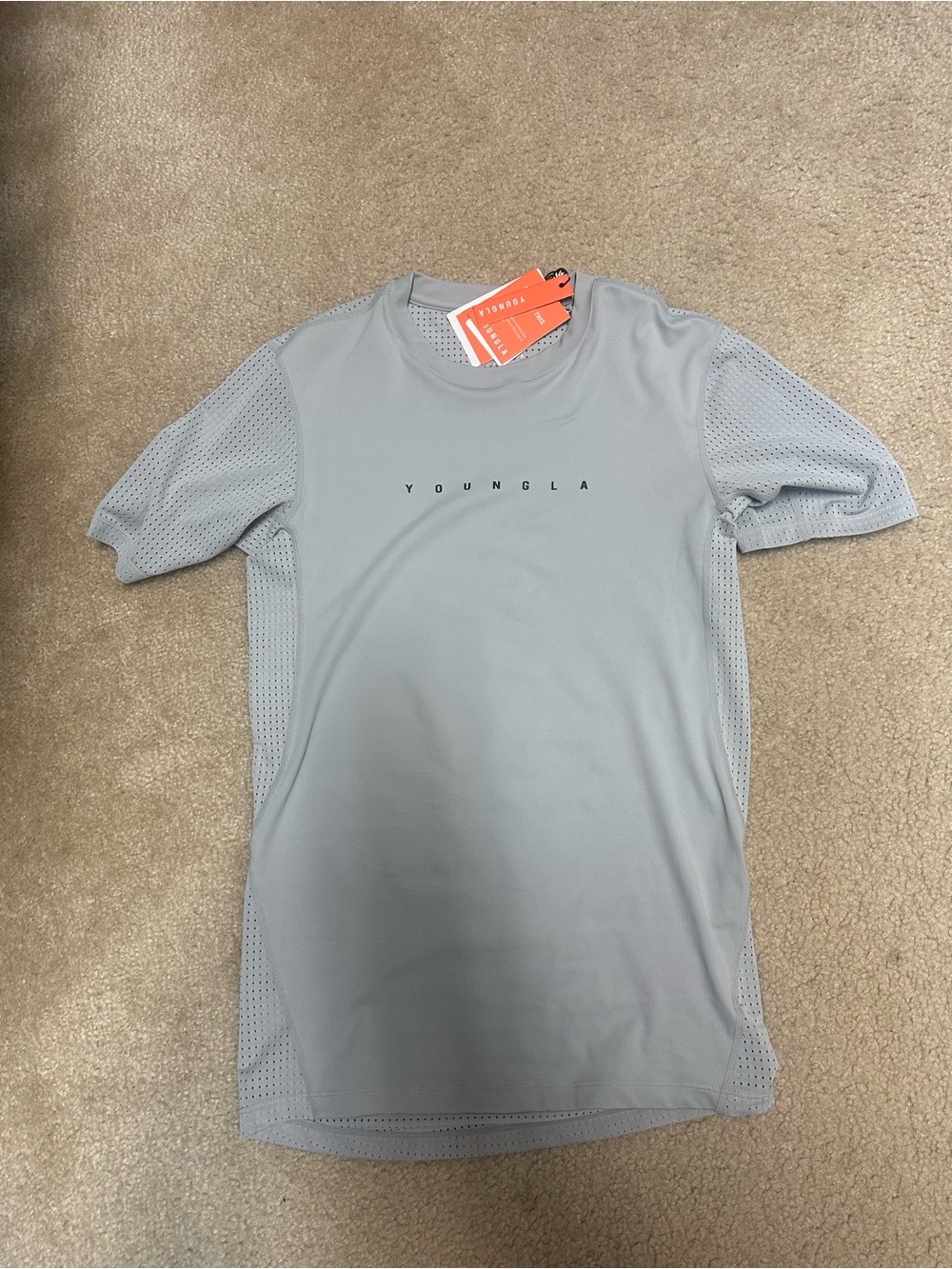 YoungLA Light Gray Performance Short Sleeve Tee